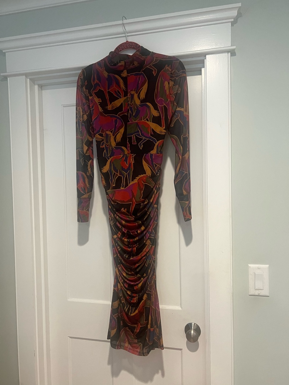 Farm Rio Wild Horses Tulle Midi Dress - NWT - Sz. L - Picture 7 of 11